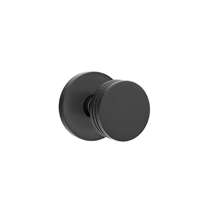 Emtek Bern Knob with Disk Rosette in Flat Black