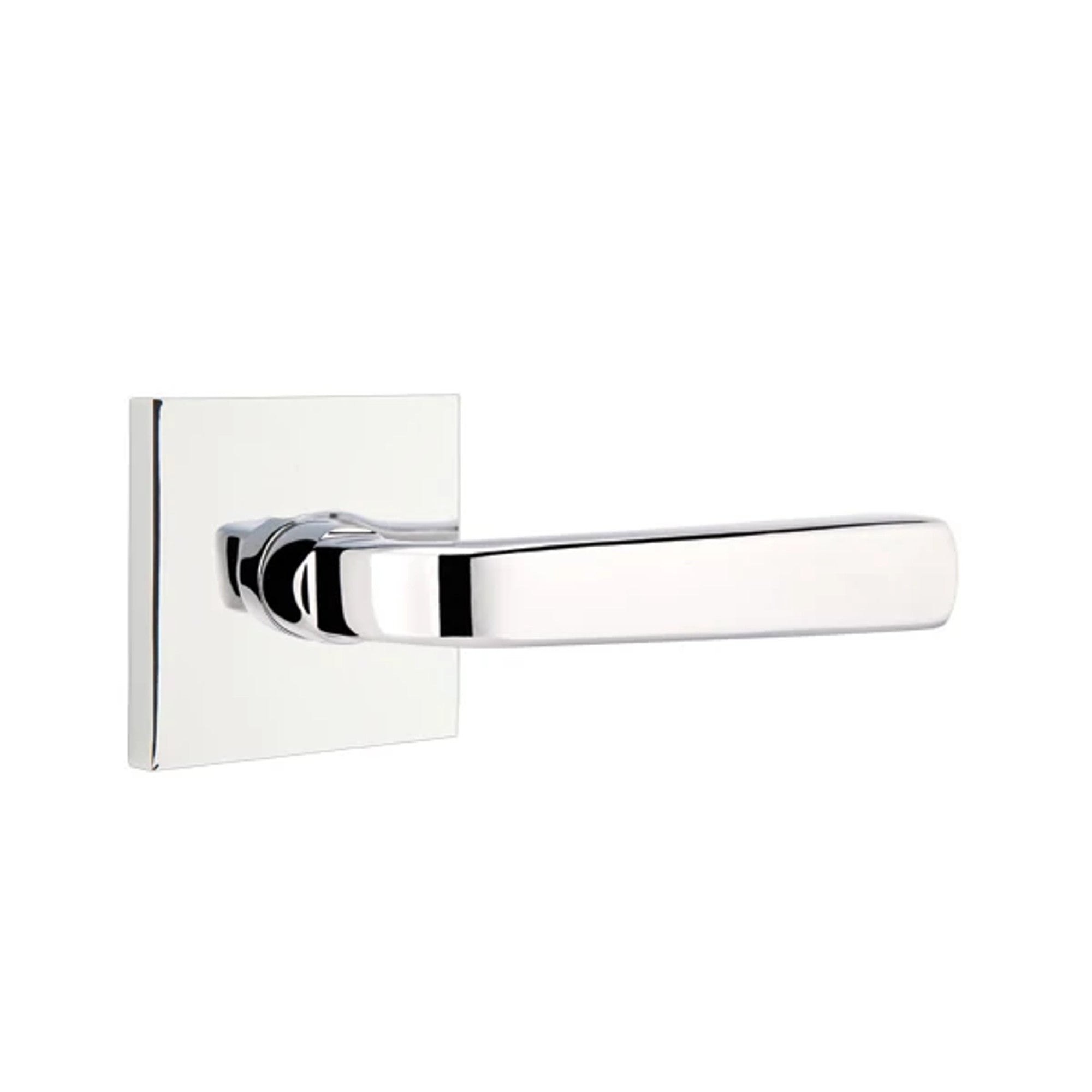 Emtek Sion Lever with Square Rosette in Polished Chrome