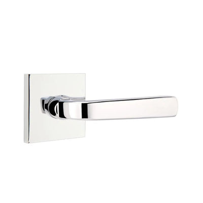 Emtek Sion Lever with Square Rosette in Polished Chrome