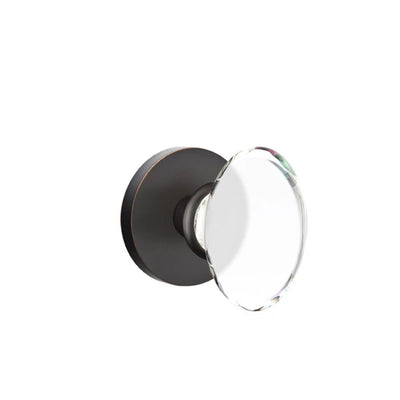 Emtek Hampton Knob with Disk Rosette in Oil Rubbed Bronze