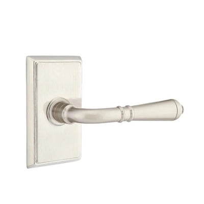 Emtek Turino Lever with Rectangular Rosette in Satin Nickel