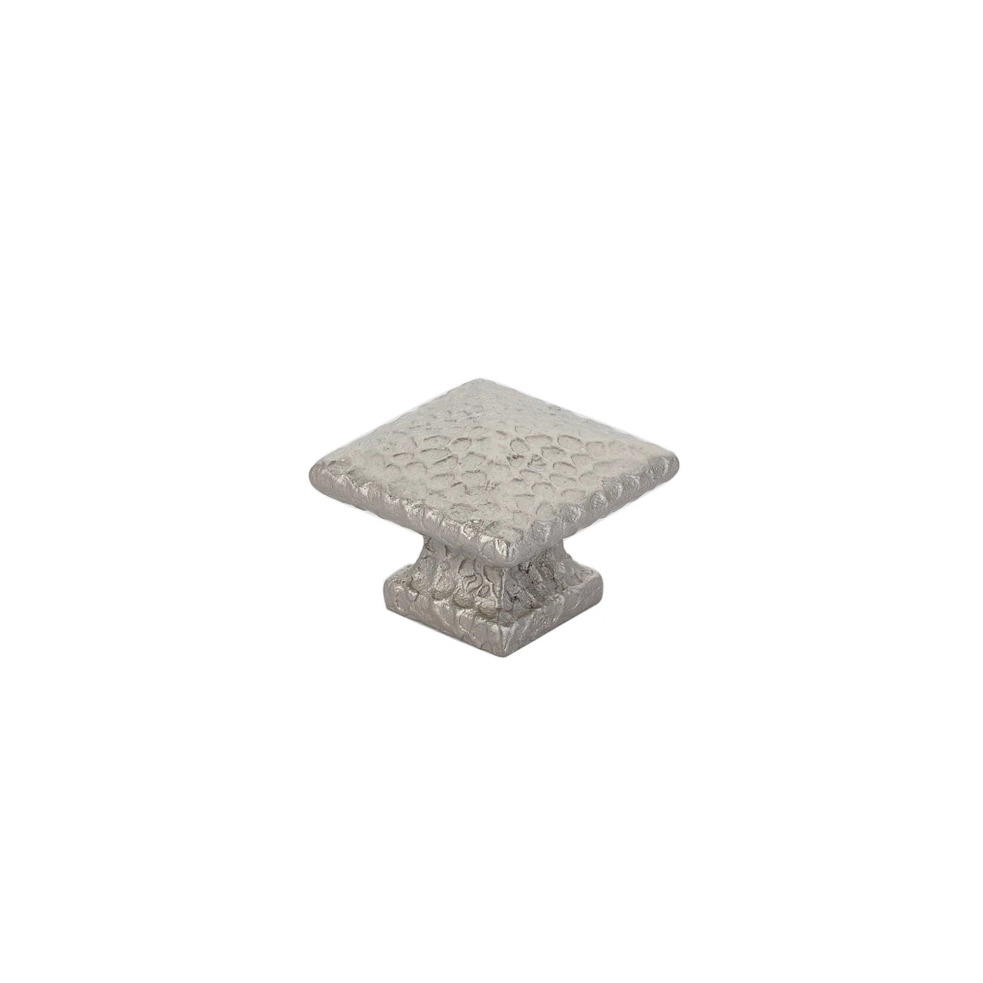 Emtek Arts & Crafts Dimpled 1-1/4" Square Knob in Satin Nickel