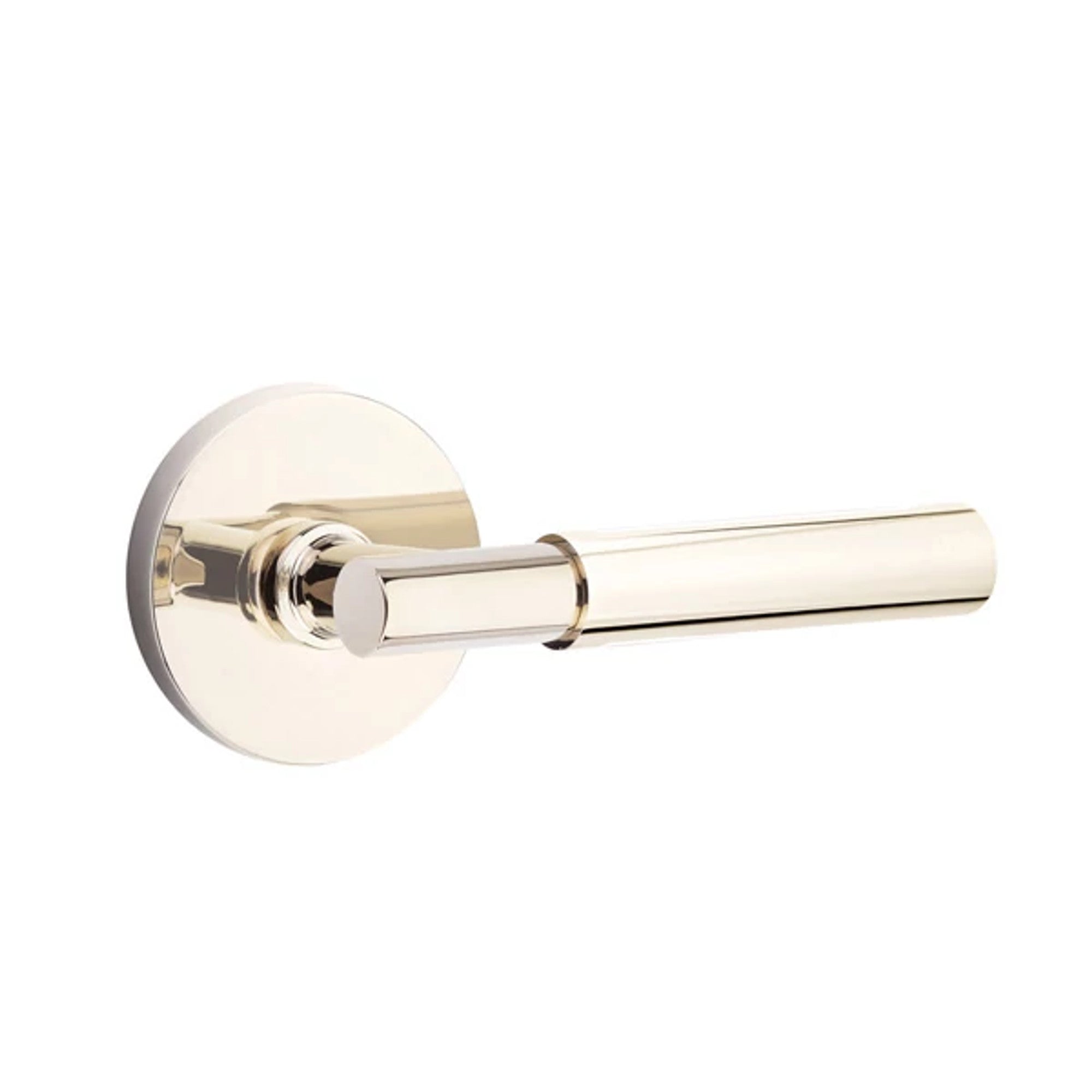 Emtek Myles Lever with Disk Rosette in Polished Nickel
