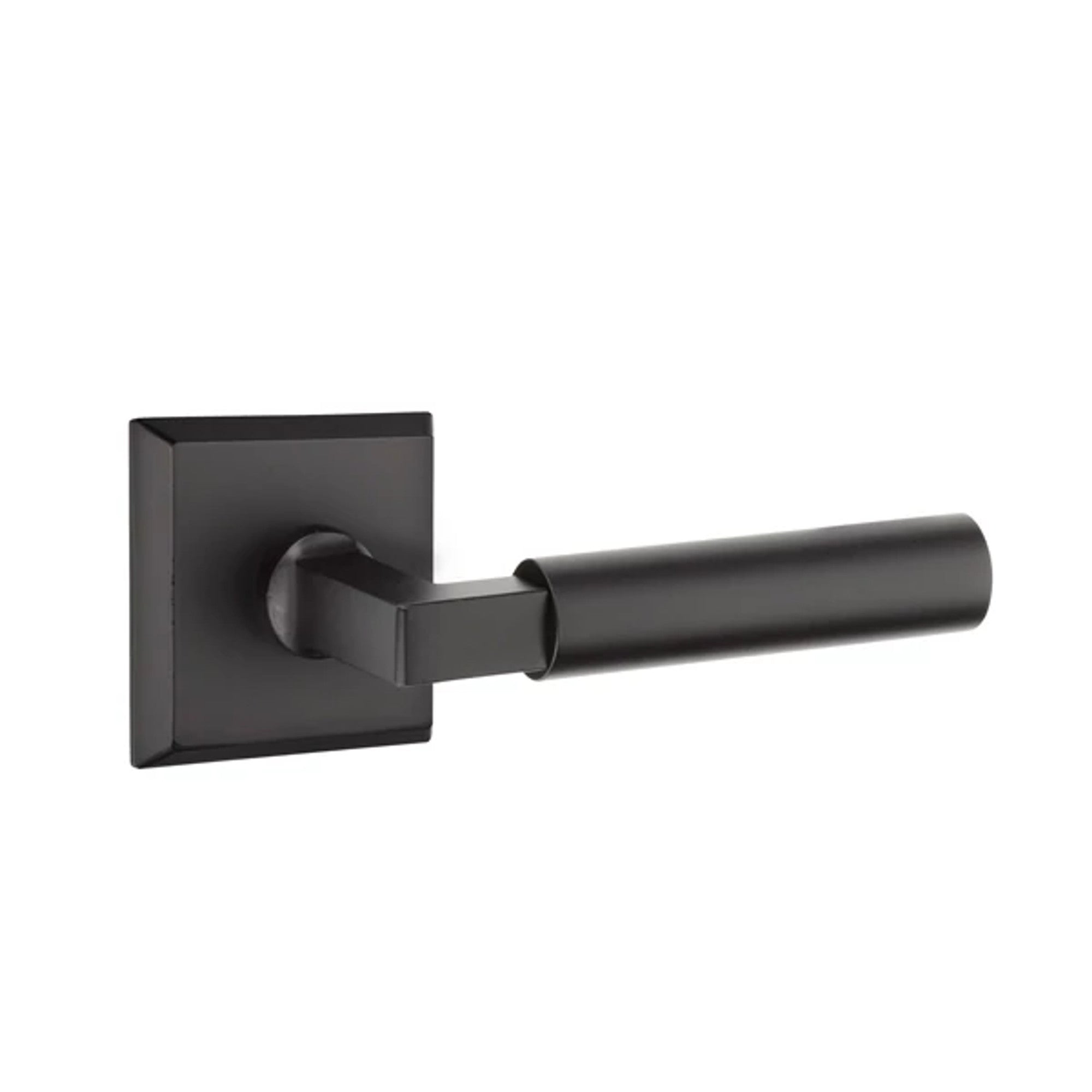 Emtek Bryce Lever with #6 Rosette in Flat Black Bronze