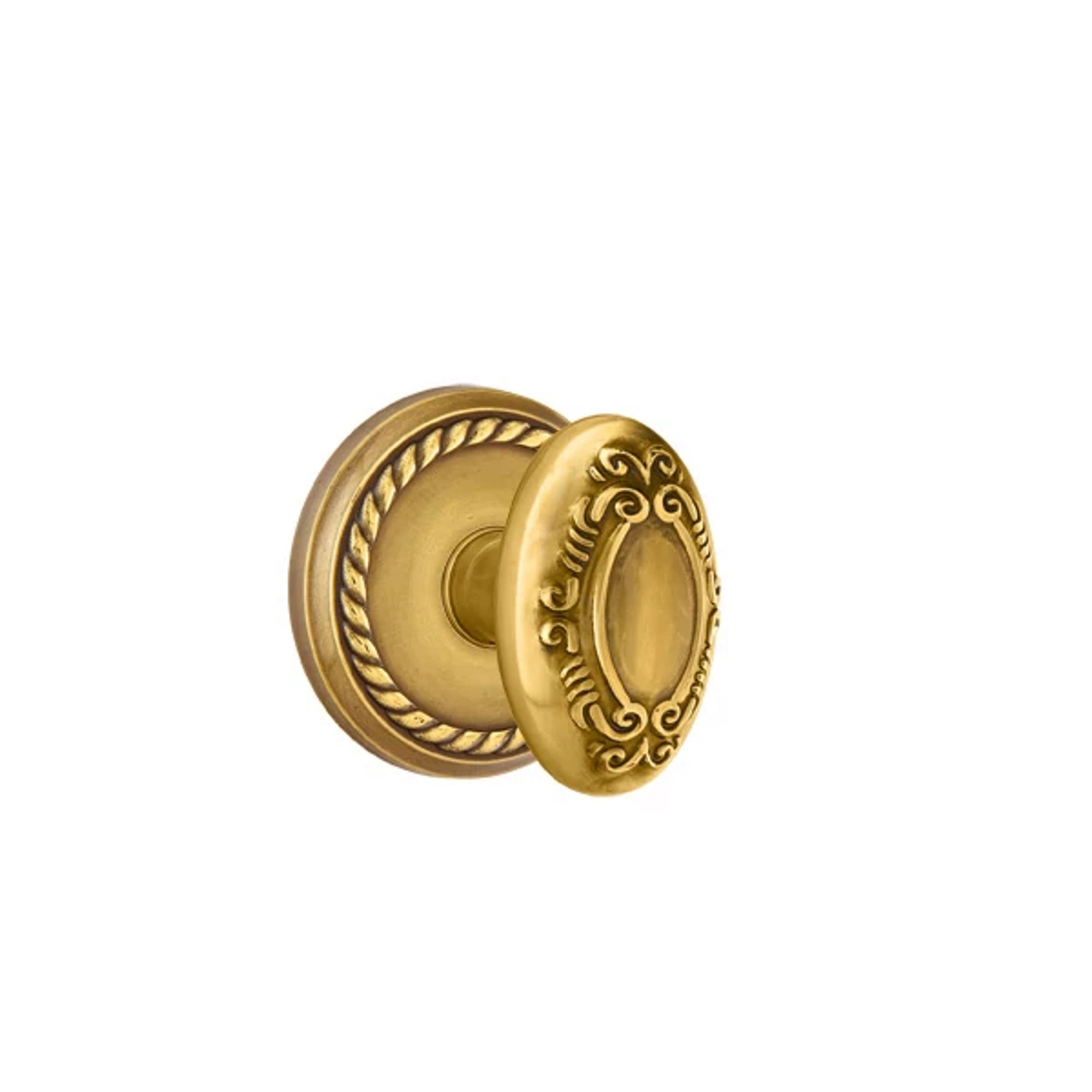 Emtek Victoria Knob with Rope Rosette in French Antique