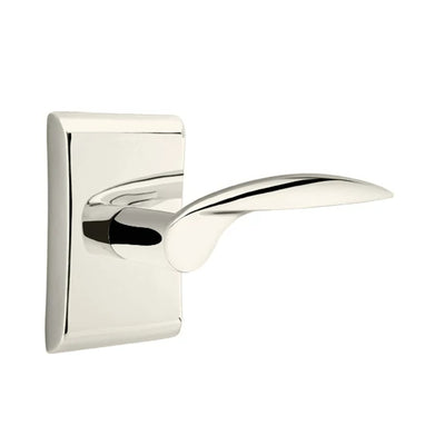 Emtek Mercury Lever with Neos Rosette in Polished Nickel