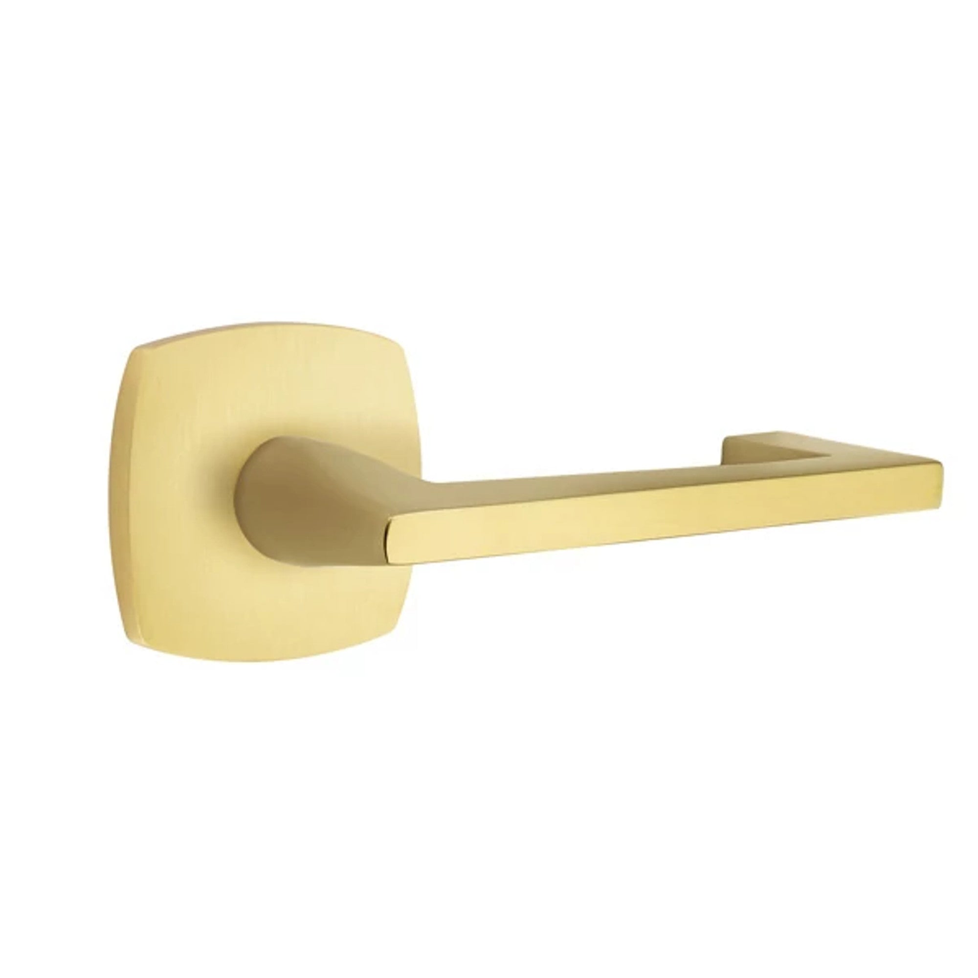 Emtek Argos Lever with Urban Modern Rosette in Satin Brass