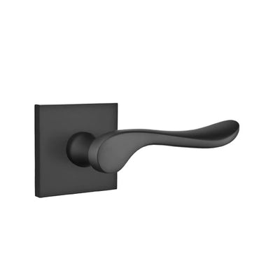 Emtek Luzern Lever with Square Rosette in Flat Black