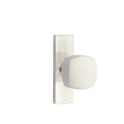 Emtek Freestone Knob with Stretto 1-1/2" x 5" in Satin Nickel