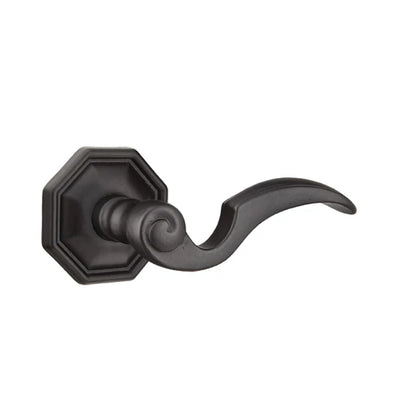 Emtek Napoli Lever with #15 Rosette in Flat Black Bronze