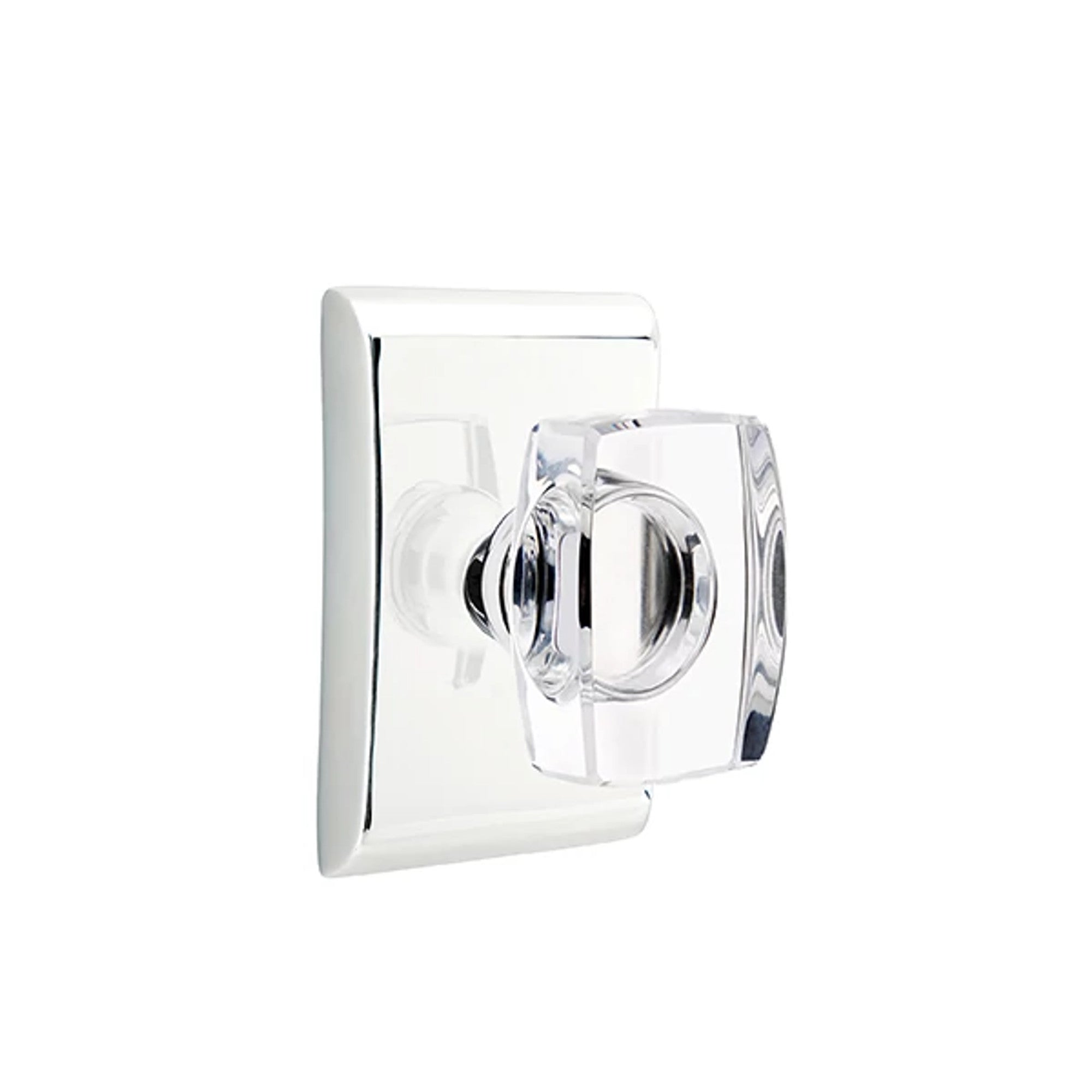 Emtek Windsor Knob with Neos Rosette in Polished Chrome