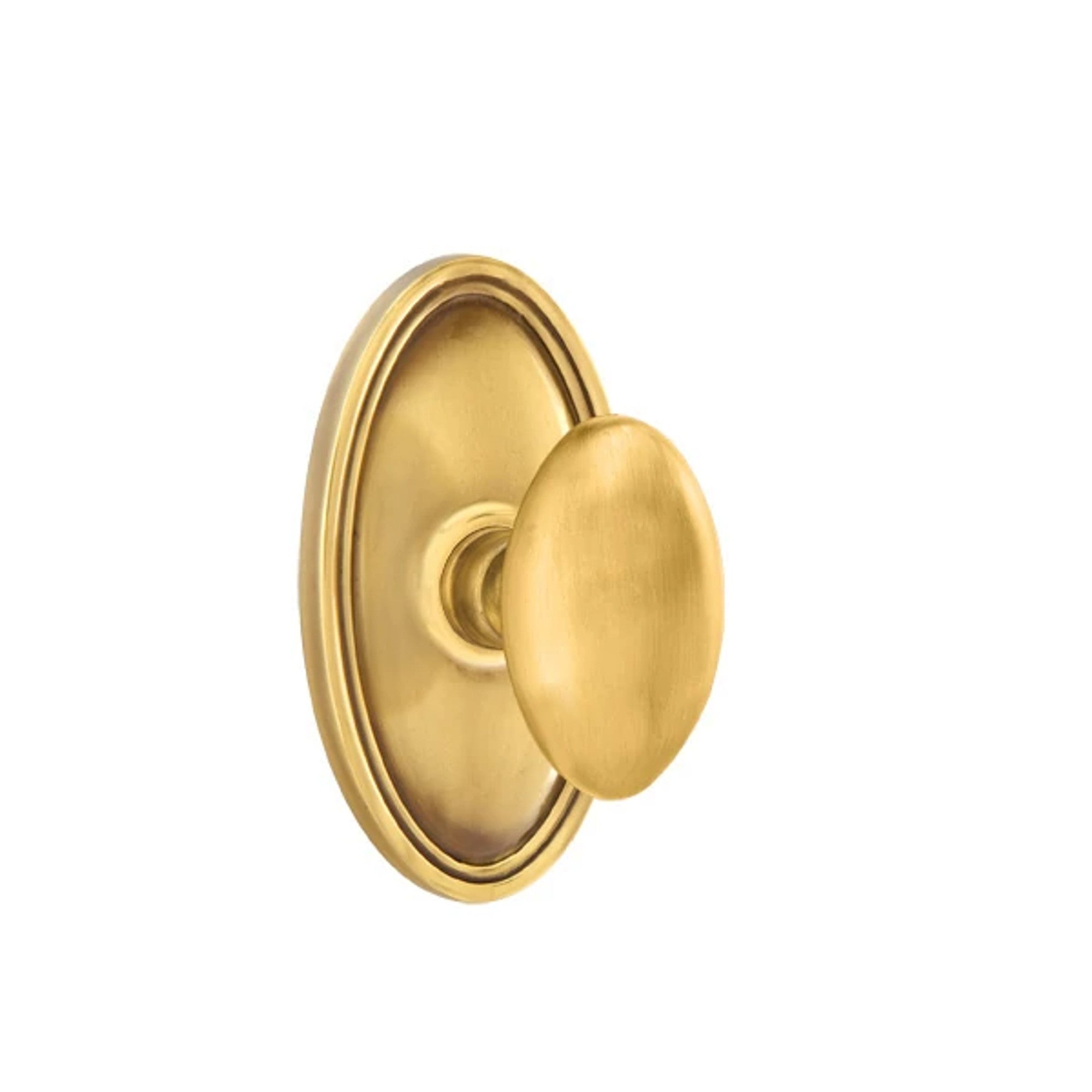 Emtek Egg Knob with Oval Rosette in French Antique