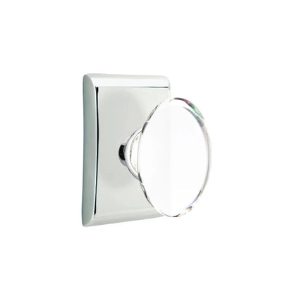 Emtek Hampton Knob with Neos Rosette in Polished Chrome