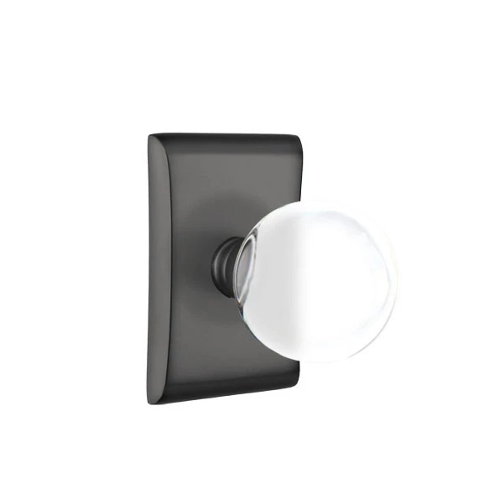 Emtek Bristol Knob with Neos Rosette in Flat Black