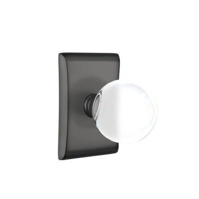 Emtek Bristol Knob with Neos Rosette in Flat Black