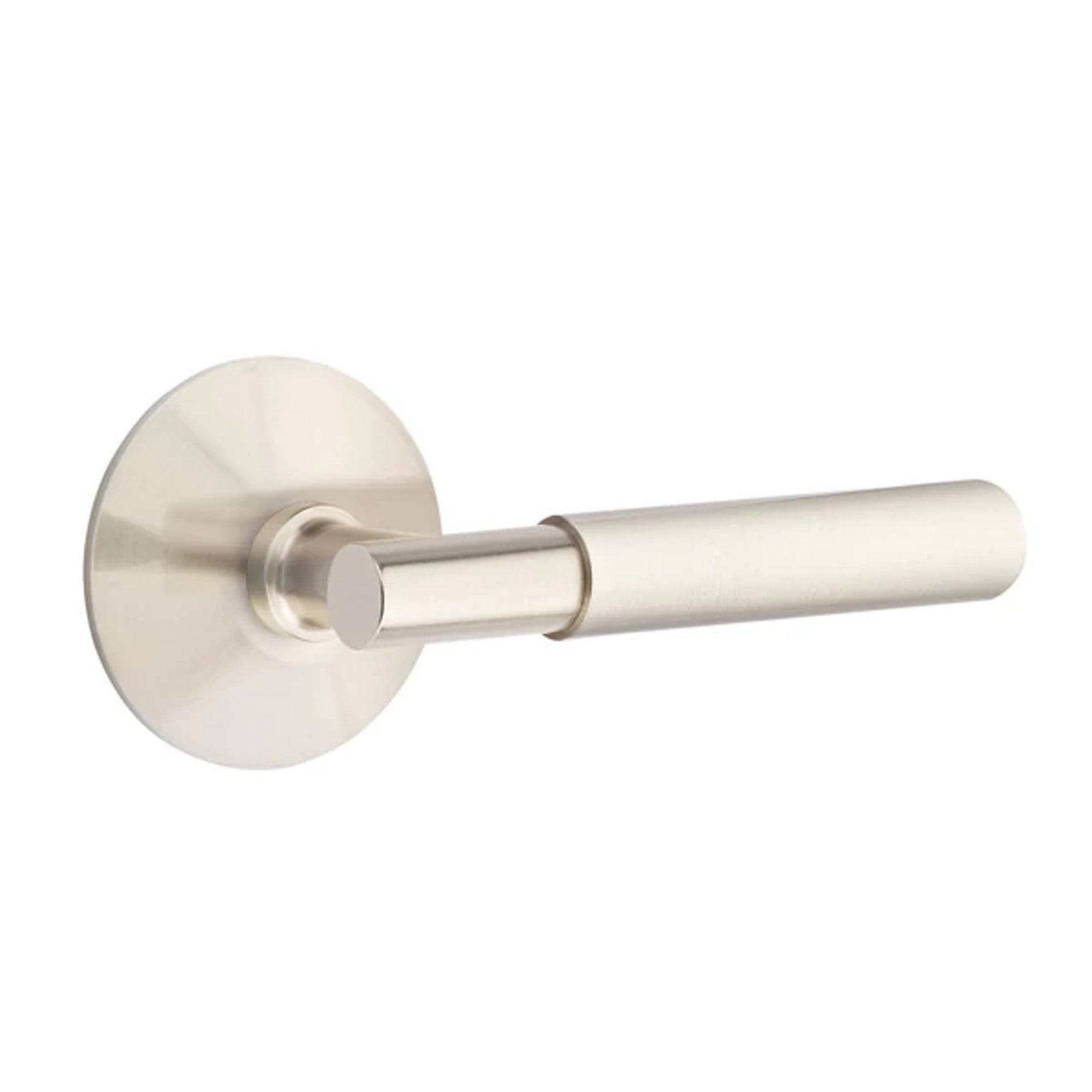 Emtek Myles Lever with Modern Rosette in Satin Nickel