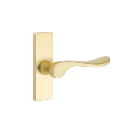 Emtek Luzern Lever with Stretto 1-1/2" x 5" in Satin Brass