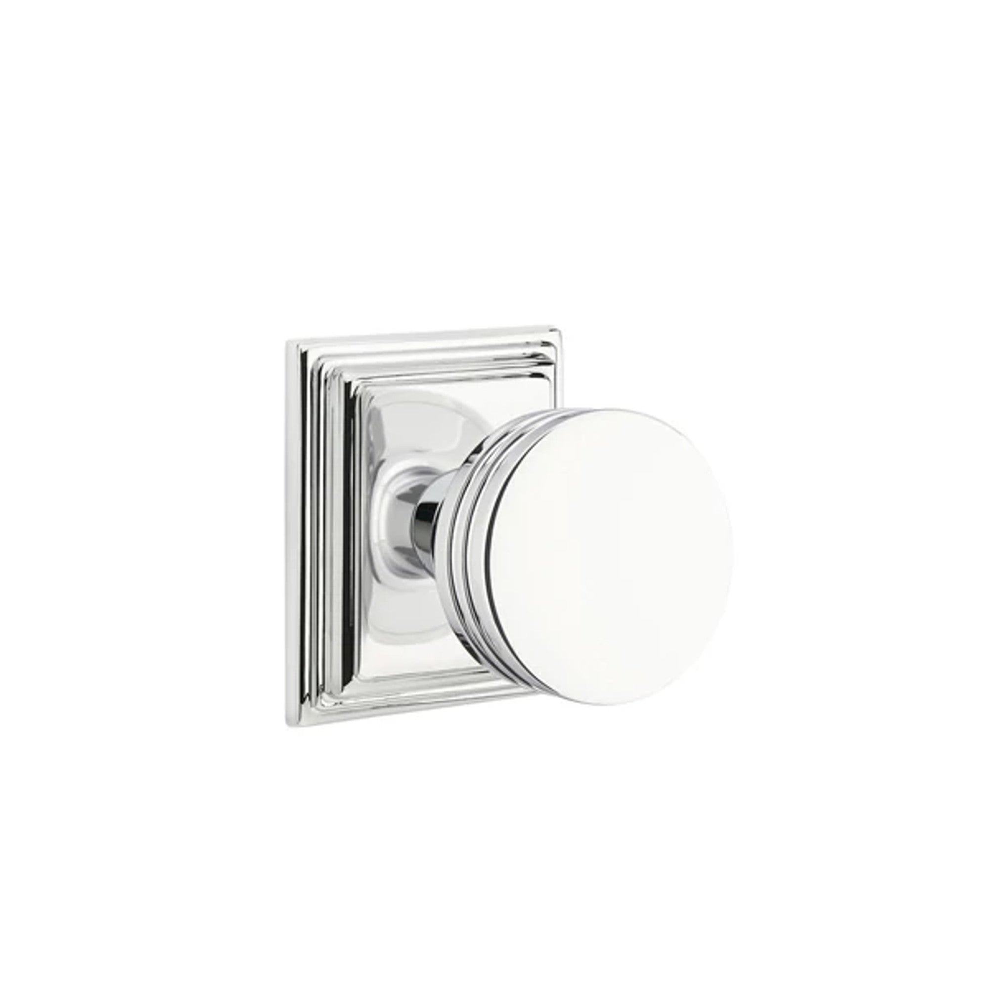 Emtek Bern Knob with Wilshire Rosette in Polished Chrome