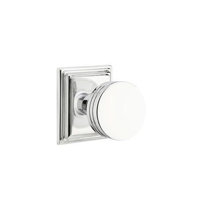 Emtek Bern Knob with Wilshire Rosette in Polished Chrome