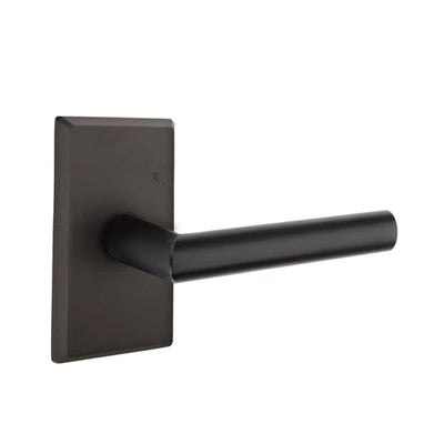 Emtek Mariposa Lever with #3 Rosette in Flat Black Bronze