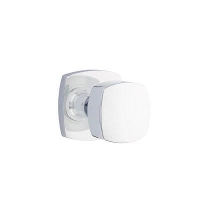 Emtek Freestone Knob with Urban Modern Rosette in Polished Chrome