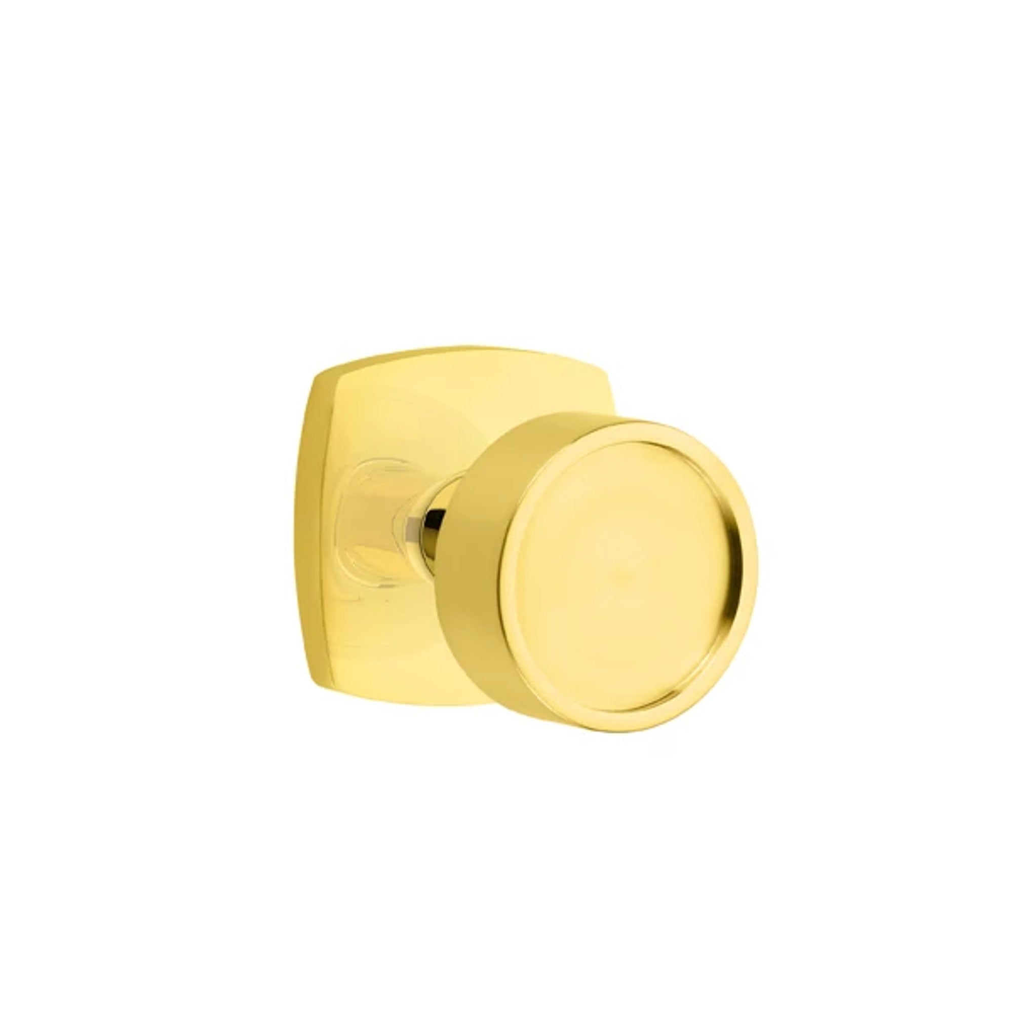 Emtek Verve Knob with Urban Modern Rosette in Unlacquered Brass