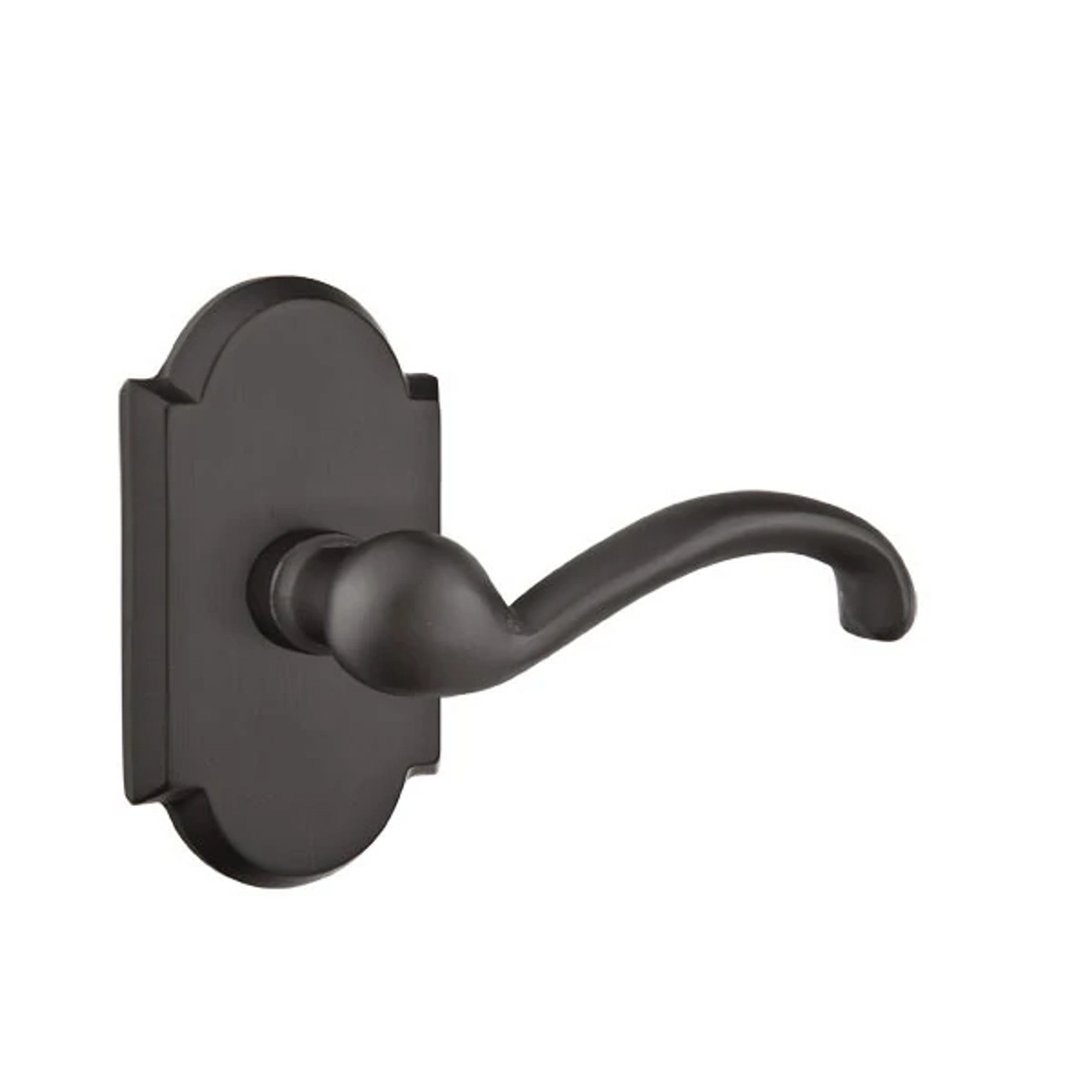 Emtek Teton Lever with #1 Rosette in Flat Black Bronze