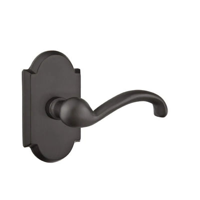 Emtek Teton Lever with #1 Rosette in Flat Black Bronze