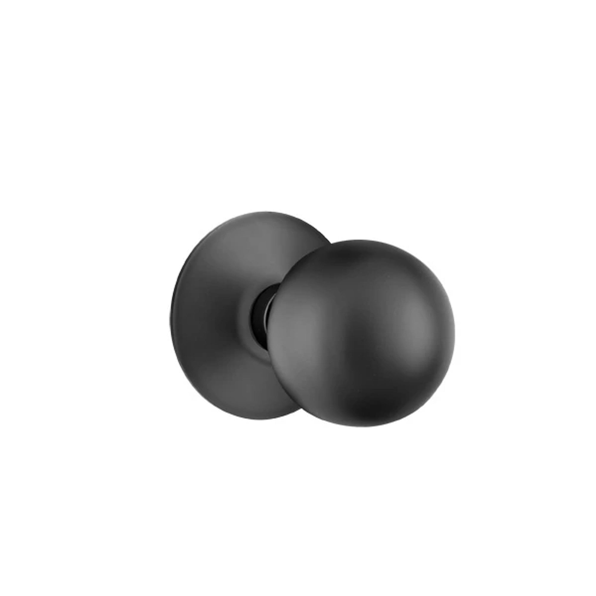 Emtek Orb Knob with Modern Rosette in Flat Black