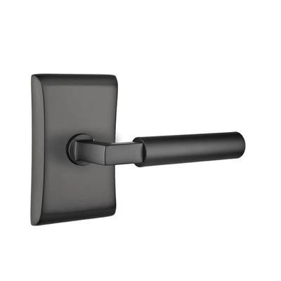 Emtek Hercules Lever with Neos Rosette in Flat Black