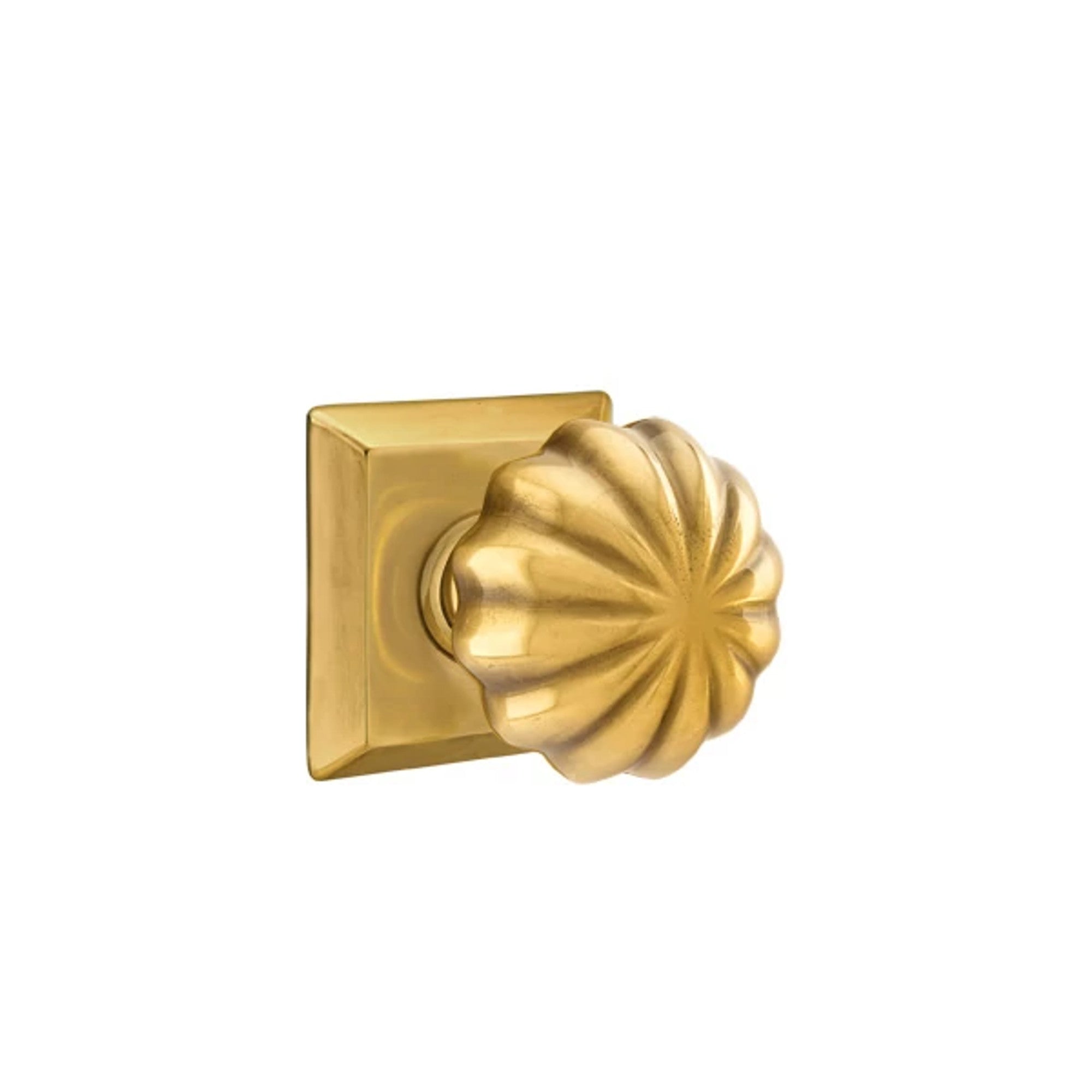 Emtek Melon Knob with Quincy Rosette in French Antique