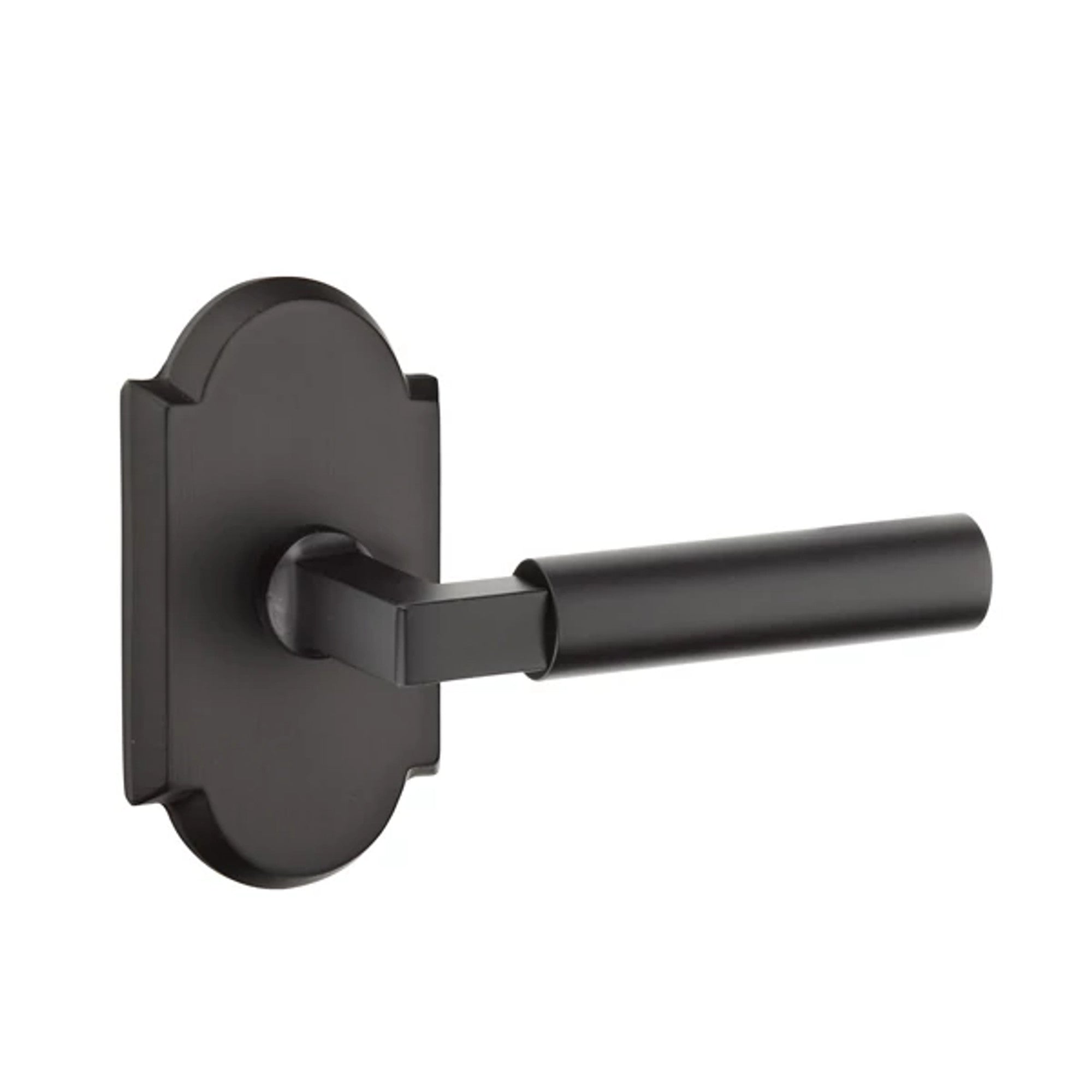 Emtek Bryce Lever with #1 Rosette in Flat Black Bronze