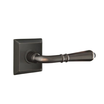 Emtek Turino Lever with Quincy Rosette in Oil Rubbed Bronze