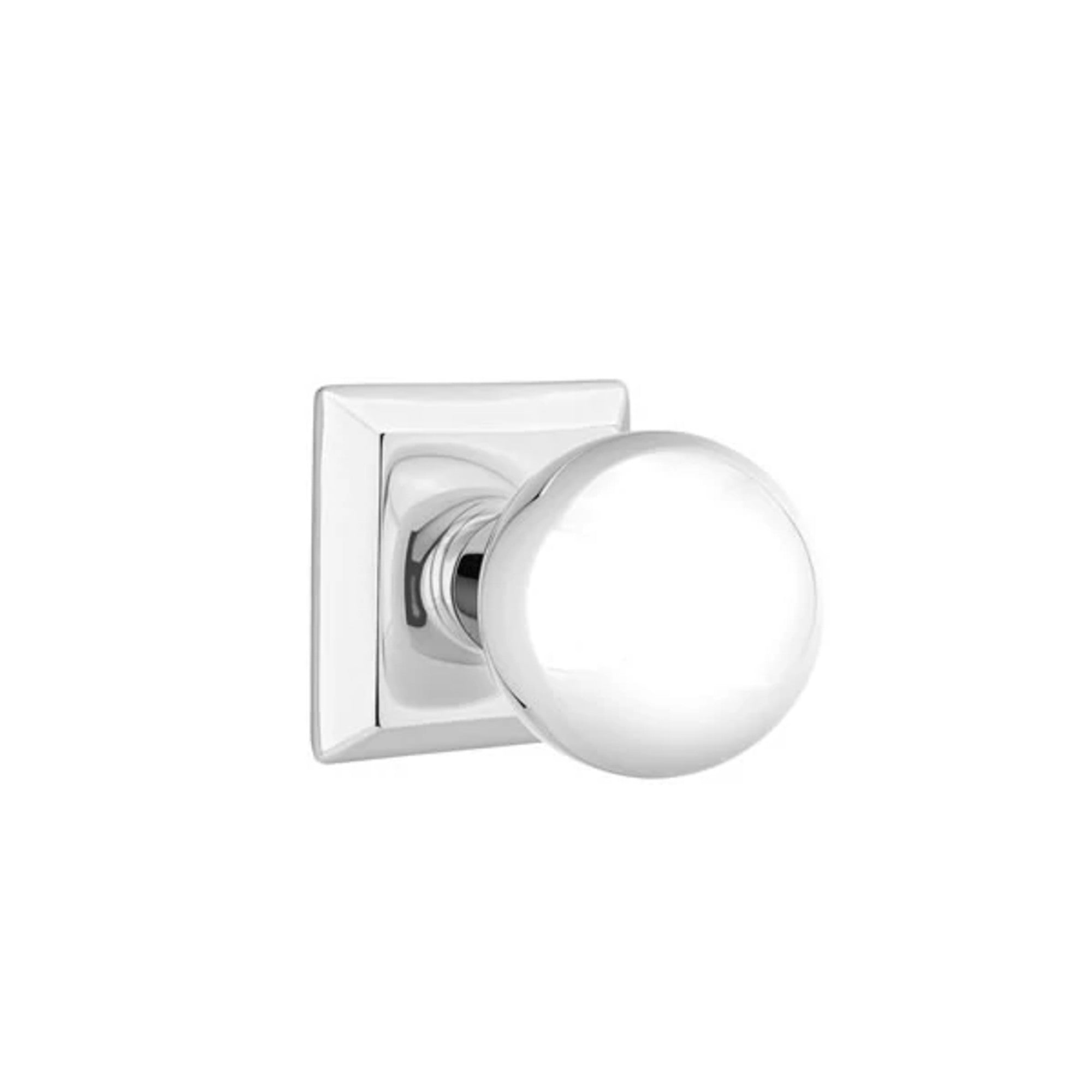 Emtek Orb Knob with Quincy Rosette in Polished Chrome