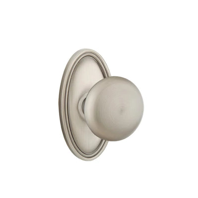 Emtek Providence Knob with Oval Rosette in Pewter