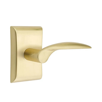 Emtek Mercury Lever with Neos Rosette in Satin Brass