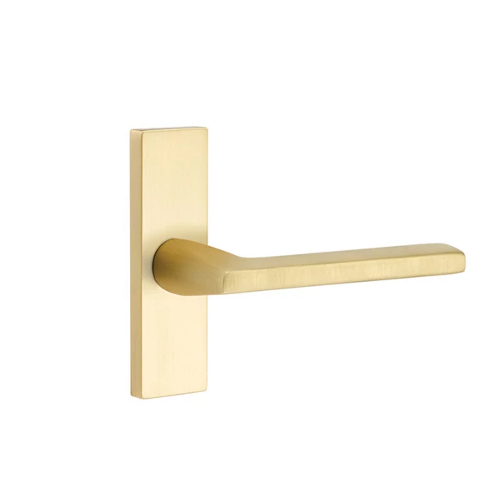 Emtek Helios Lever with Stretto 1-1/2" x 5" in Satin Brass