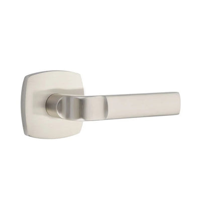 Emtek Aston Lever with Urban Modern Rosette in Satin Nickel