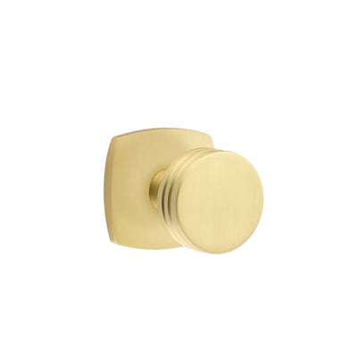 Emtek Bern Knob with Urban Modern Rosette in Satin Brass