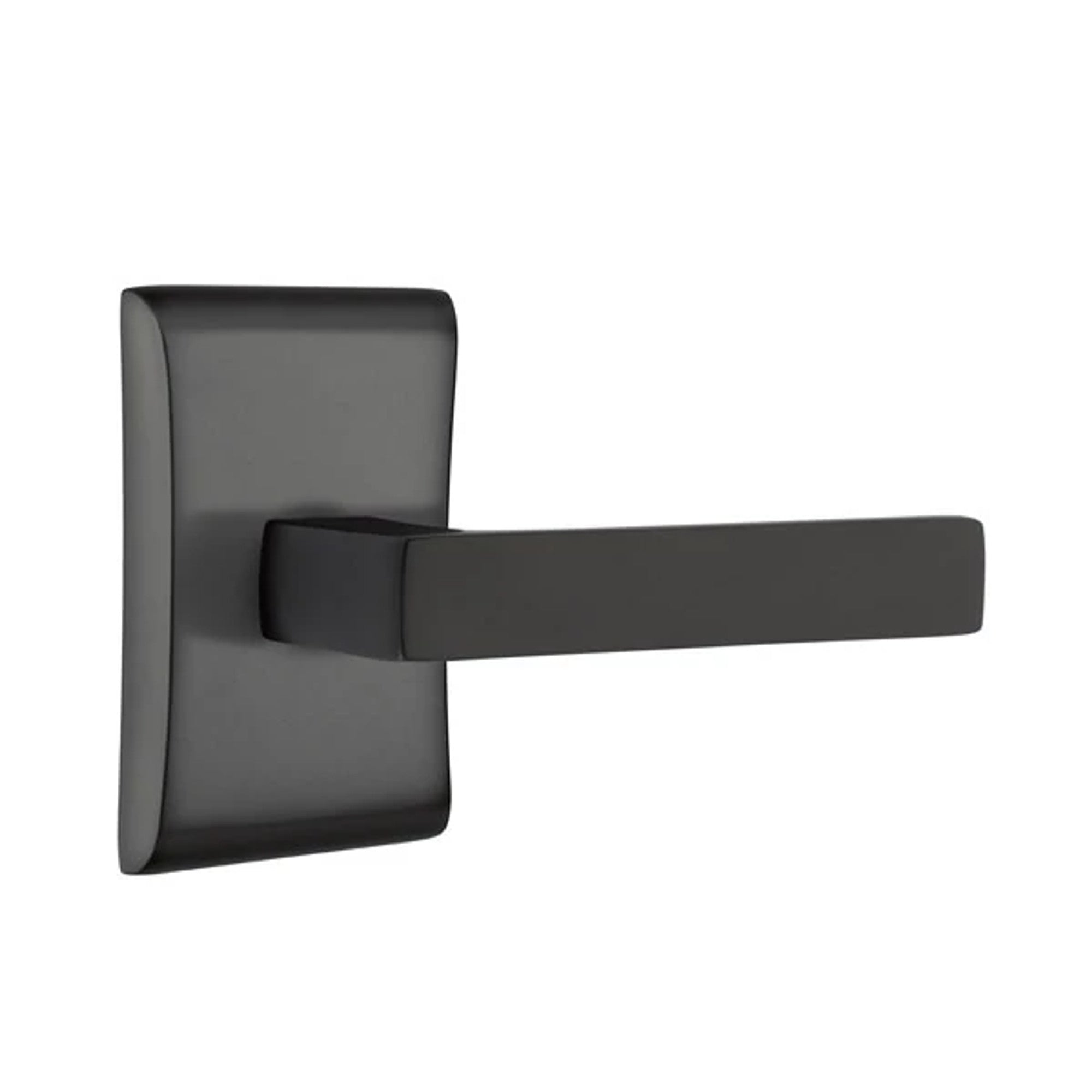 Emtek Dumont Lever with Neos Rosette in Flat Black
