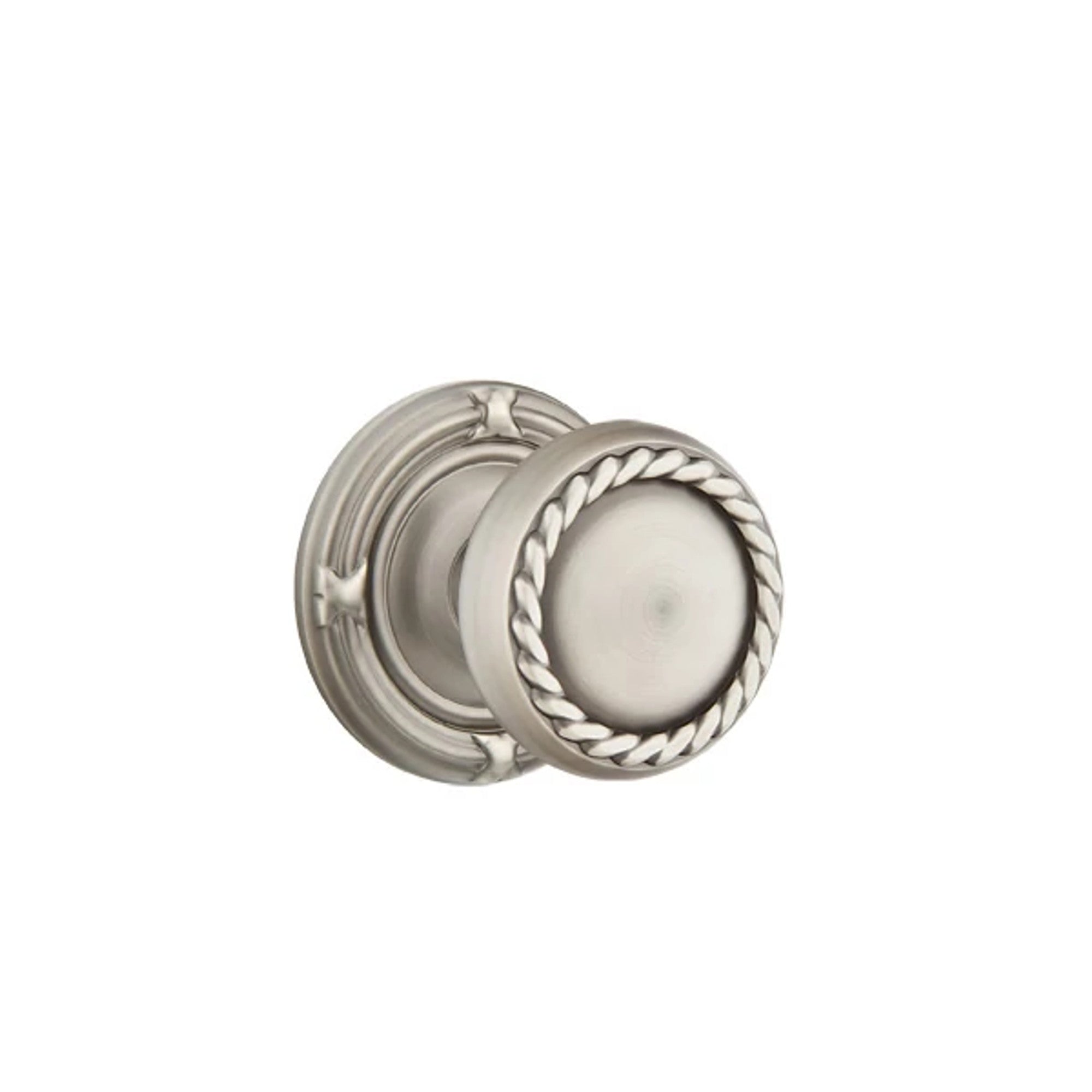 Emtek Rope Knob with Ribbon & Reed Rosette in Pewter