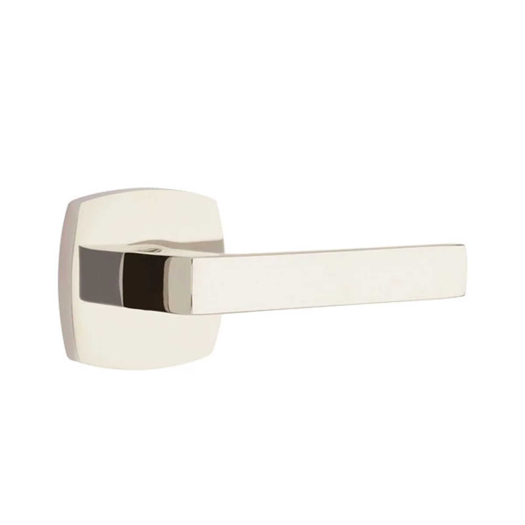 Emtek Dumont Lever with Urban Modern Rosette in Polished Nickel