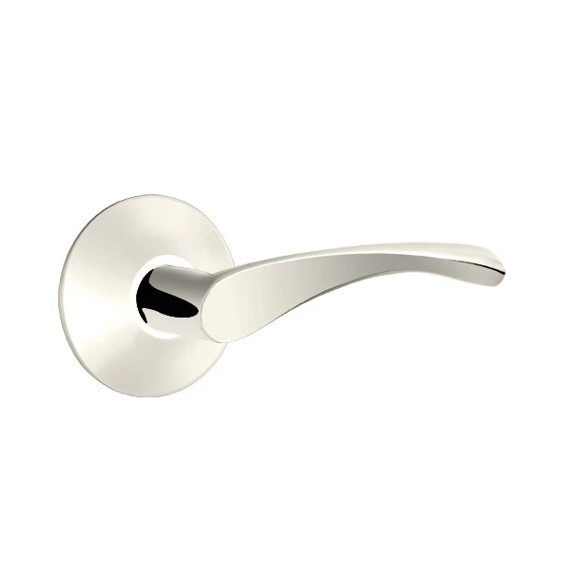 Emtek Triton Lever with Modern Rosette in Polished Nickel