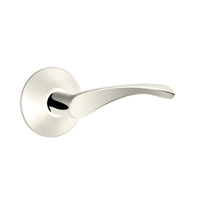 Emtek Triton Lever with Modern Rosette in Polished Nickel