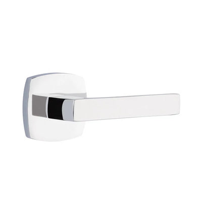 Emtek Dumont Lever with Urban Modern Rosette in Polished Chrome