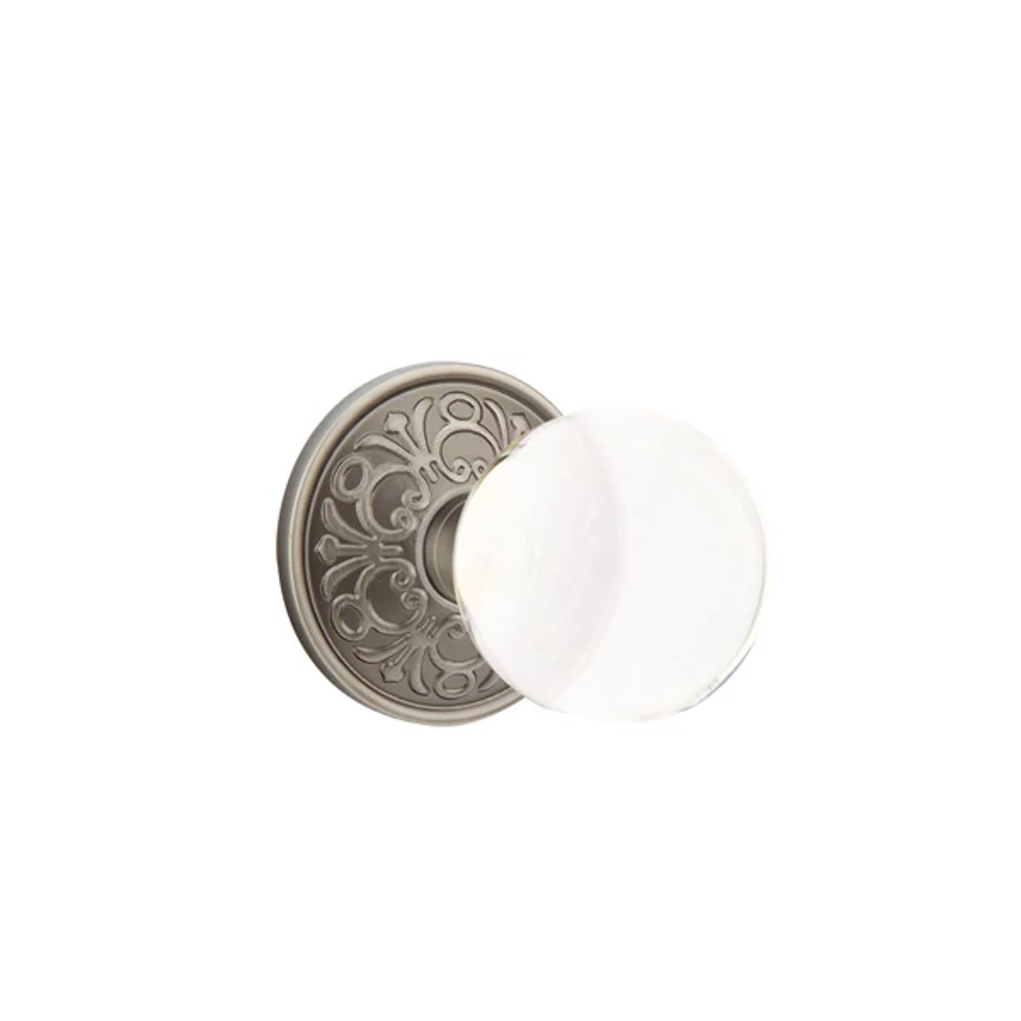 Emtek Bristol Knob with Lancaster Rosette in Pewter