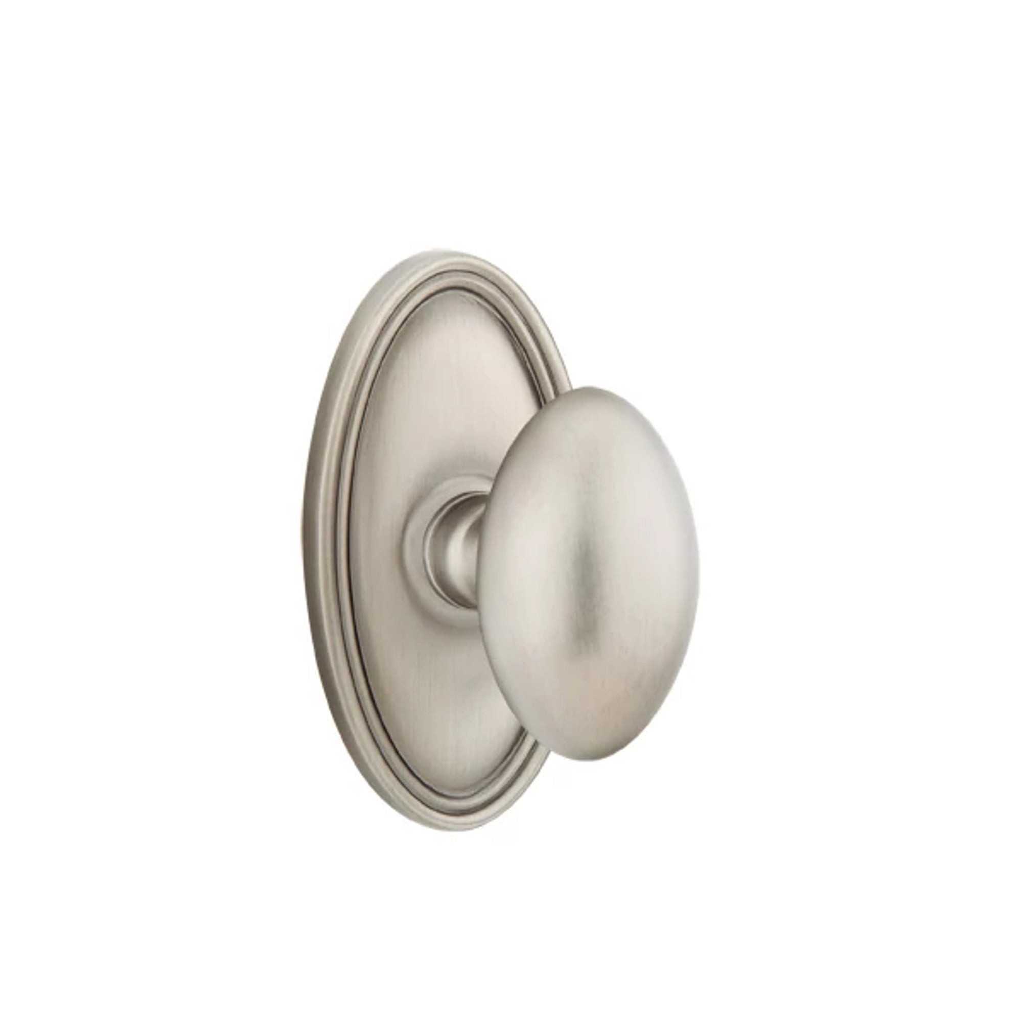 Emtek Egg Knob with Oval Rosette in Pewter