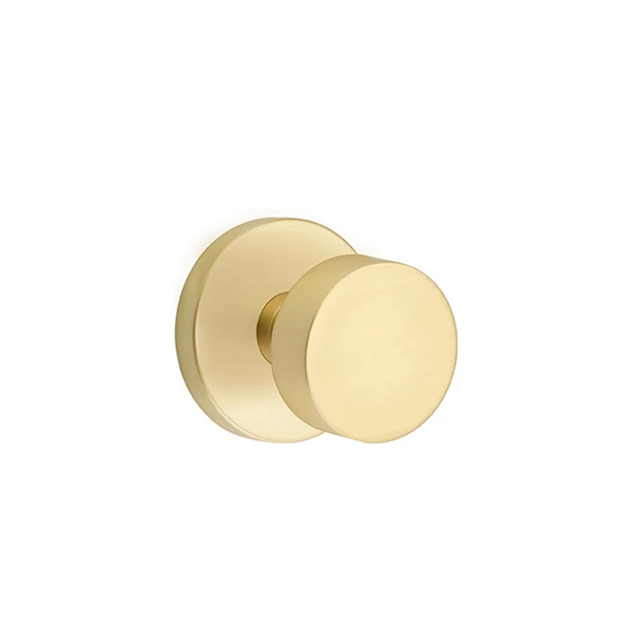 Emtek Round Knob with Disk Rosette in Satin Brass
