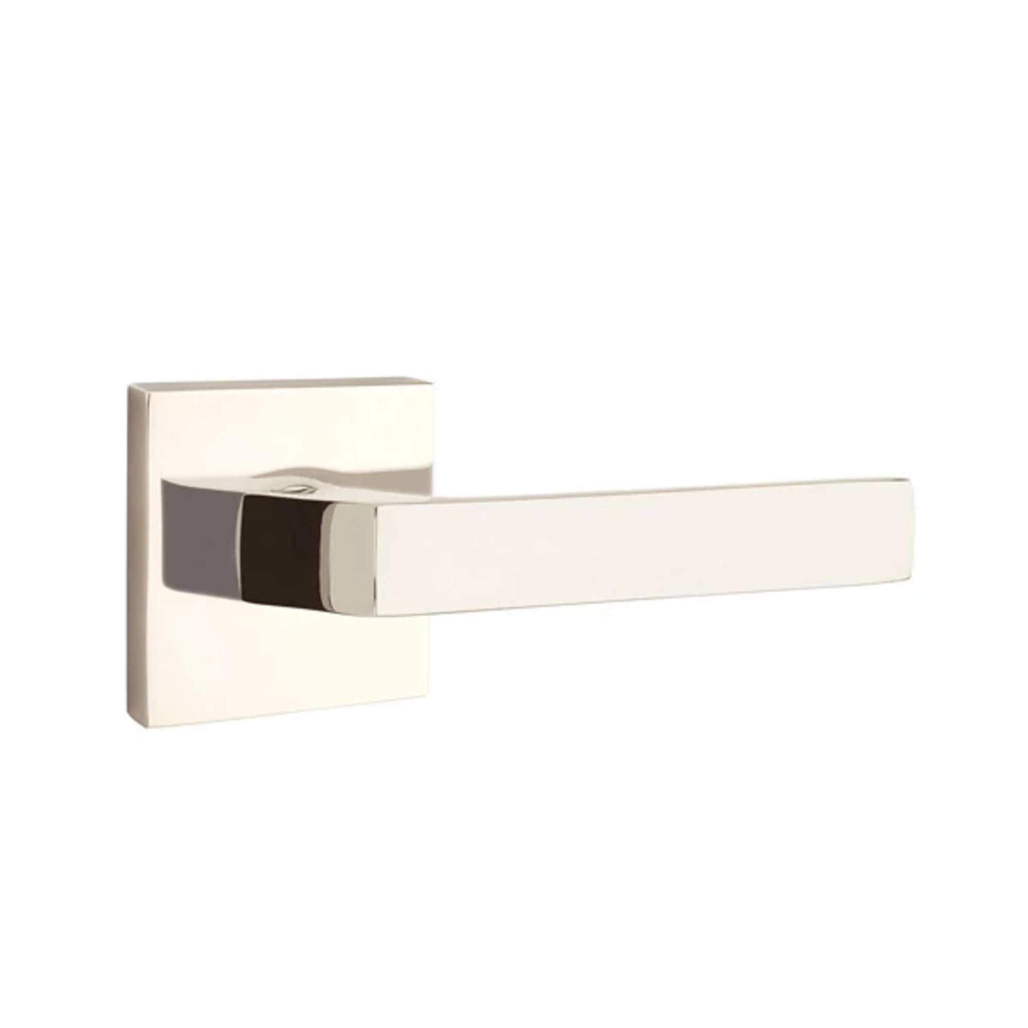 Emtek Dumont Lever with Square Rosette in Polished Nickel