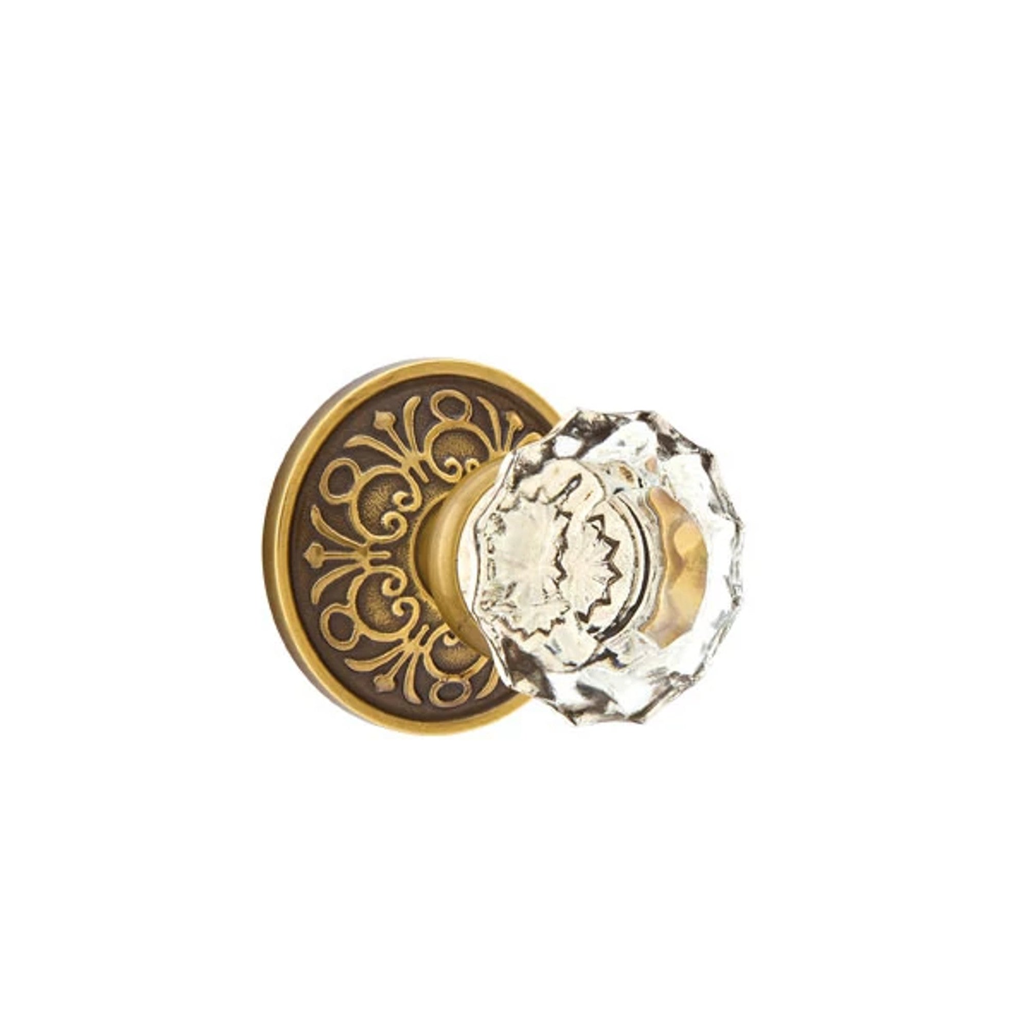 Emtek Astoria Knob with Lancaster Rosette in French Antique